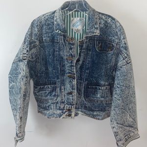 Vintage Cropped Denim Jacket sz M